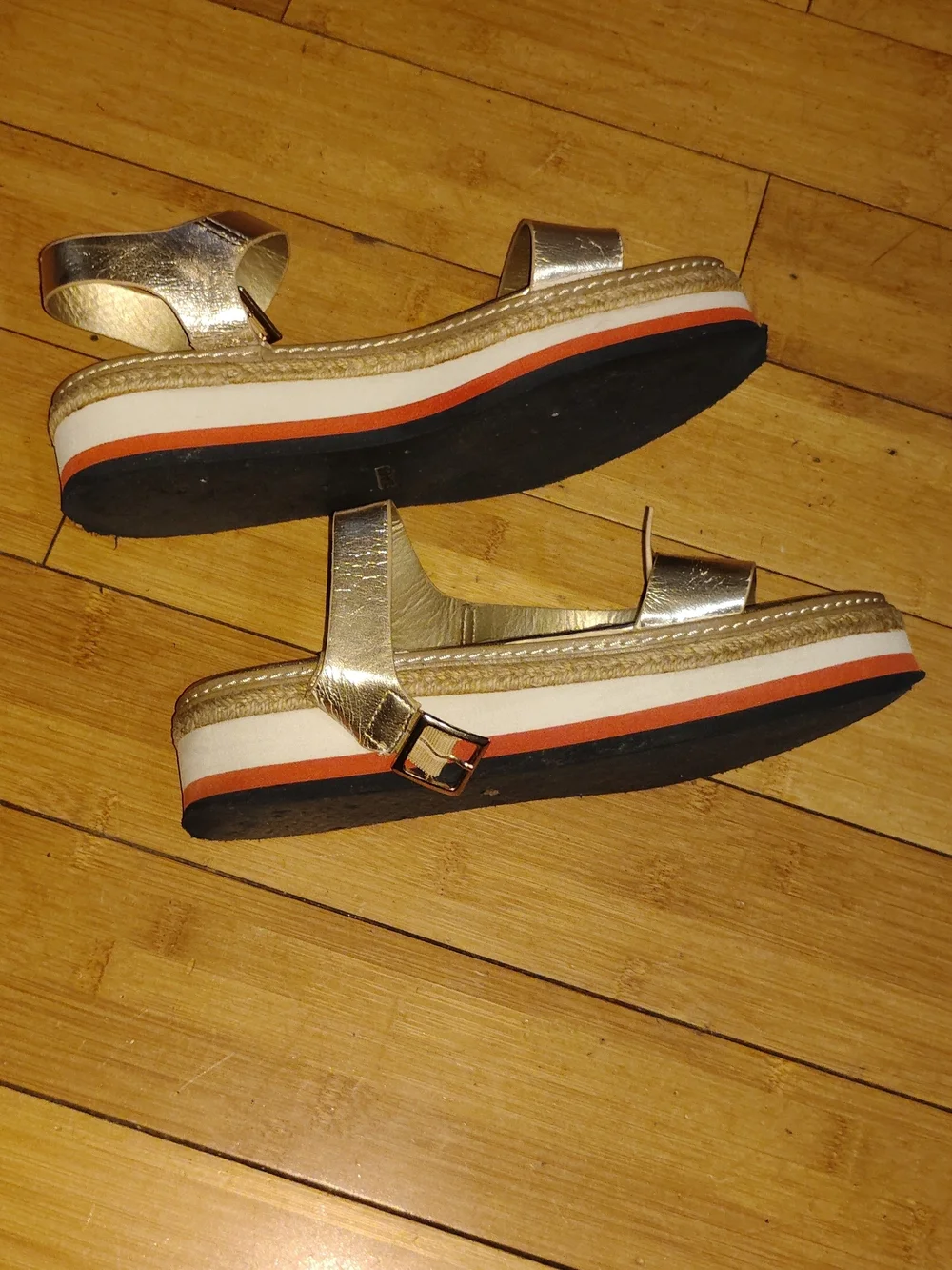 Women's Gold Platform Sandals